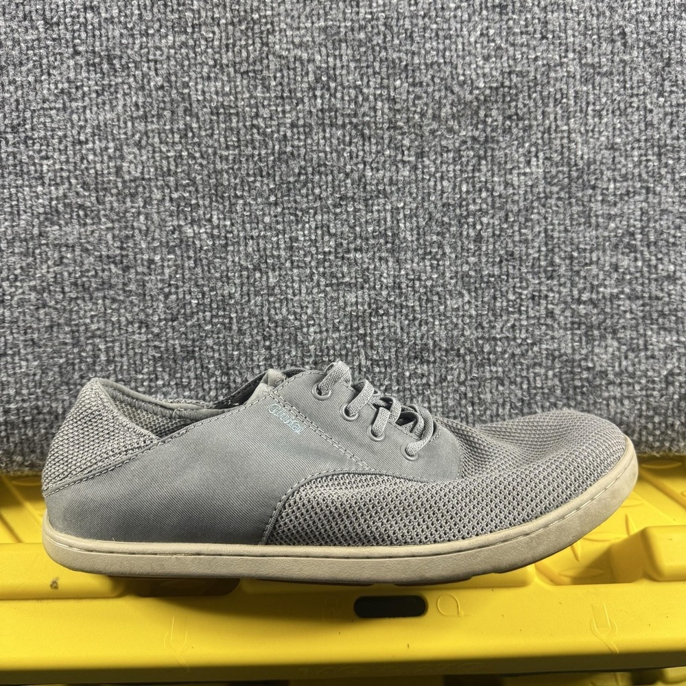 OluKai Nohea Moku Mens 8.5 Gray Mesh Lace Up Breathable Sneakers 10283 CW